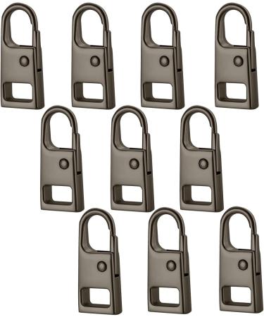 Fovolat Zipper Replacement Pull | Detachable Metal Zipper Pulls for Quick Replacement | Sturdy Removable Zipper Pulls Tab Zipper Handle Fixer for Easy Zipper Repair Black Copper - Buy Online on GoSupps.com