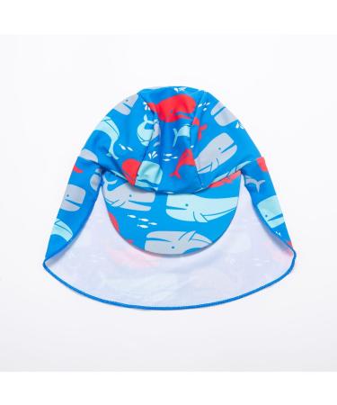 BONVERANO Baby Boy All-in-one Sunsuit/Swimsuit | UPF 50+ Sun Protection | 12-18 Months | Blue/Red Whale Design - Buy Online on GoSupps.com