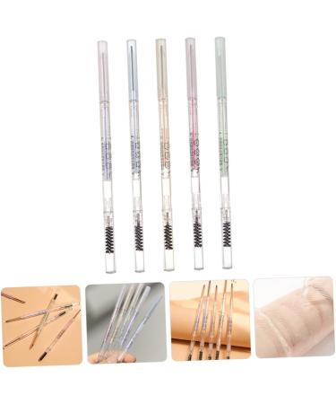 Angoily 5pcs Tools Eye Brush with Pencils S Double-head Brown Pencil Thin Pens Makeup Eyebrow - Buy Online on GoSupps.com