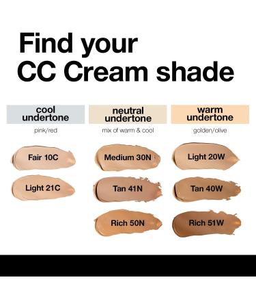 Palladio Full-Coverage CC Cream with Peptides & Vitamin C, Corrects Redness, Uneven Skin Tone, Buildable Foundation Coverage - Light 21C 25.70g - Buy Online on GoSupps.com