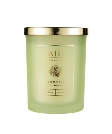 AL Plumeria Scented Jar Candle 8.4oz Floral Fragrance (Plumeria)