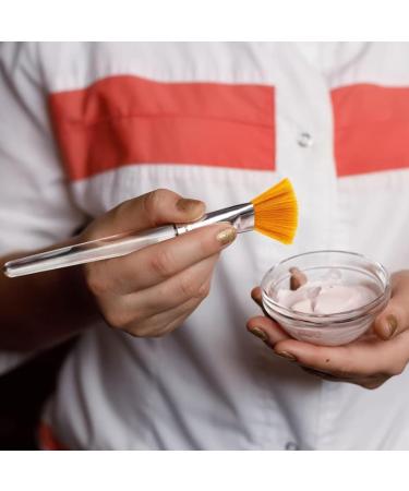 8 Pieces Soft Face Brush for Applying Face Mask Makeup (White Orange) - Buy Online on GoSupps.com