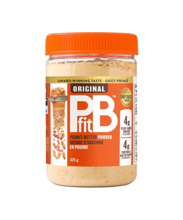 PBfit All-Natural Peanut Butter Powder Peanut Butter Powder from Real Roasted Pressed Peanuts Low in Fat High in Protein 4g of Protein 425g (15oz)