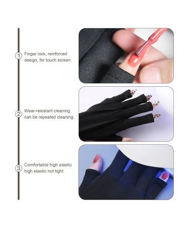 FOMIYES UV Gloves - 2 Pairs Nail Protection Gloves for Manicure | Shield Hands from UV Damage - International Shipping Available - Buy Online on GoSupps.com