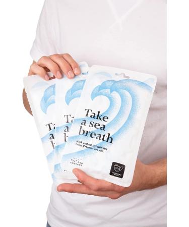 SALT AND CHECKER Breathable & Soft Disposable 4-Ply Face Masks with Adriatic Sea Salt Pack of 3 - Buy Online on GoSupps.com