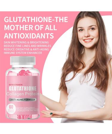 Glutathione Collagen Gummies - Radiant Skin & Dark Spot Reduction | Korean Beauty (1 Pack) - Buy Online on GoSupps.com