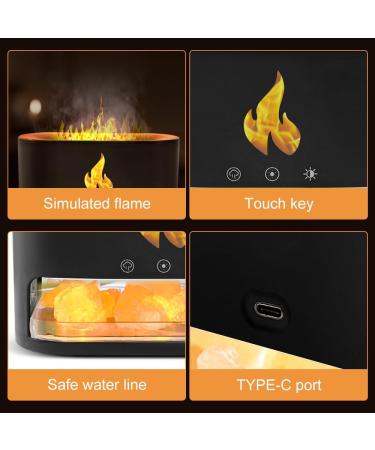 Shop Dajasd Aroma Diffuser with Flames Effect - 6-Color Essential Oil Diffuser Automatic Switch-Off Gold Finish - Buy Online on GoSupps.com