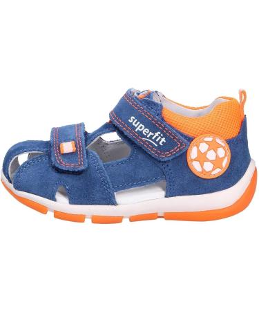 Superfit Baby Boys Freddy Sandals - Blue/Orange - Size 2 UK - Buy Online on GoSupps.com