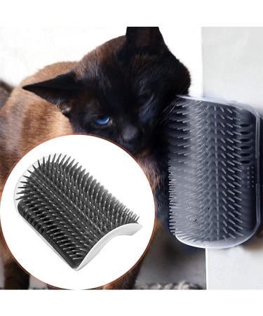 4-Piece Cat Grooming Brush Set - Corner Massage Comb for Long & Short Fur Care (Gray) | Double-Sided Adhesive Included - Buy Online on GoSupps.com