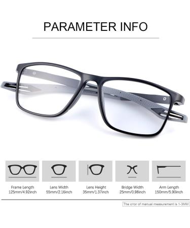 YIMI Progressive Photochromic Multifocus Reading Glasses - Men & Women - Anti Blue Light UV Sun Readers - Black 1.5x - Spring Hinge Computer & Outdoor Use - Buy Online on GoSupps.com