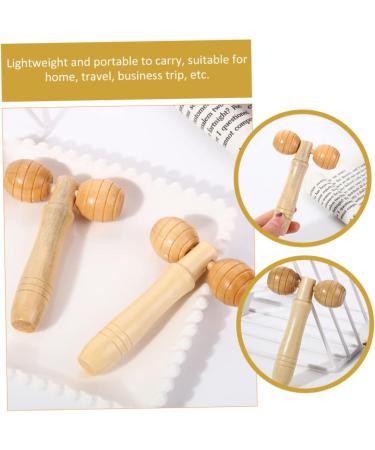 GLEAVI Hand Tool - 2-Piece Roller Massage Hammer | Wooden Scroll Wheel Portable Roller (11x3.8CM) for Relaxation and Pain Relief - Shop Internationally - Buy Online on GoSupps.com