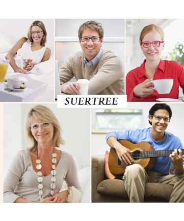 Suertree 4 Pack Reading Glasses for Women & Men - Oversized Square Eyewear 3.0X Magnification Colorful Frames with Spring Hinge - Ideal for Computer Use - Buy Online on GoSupps.com