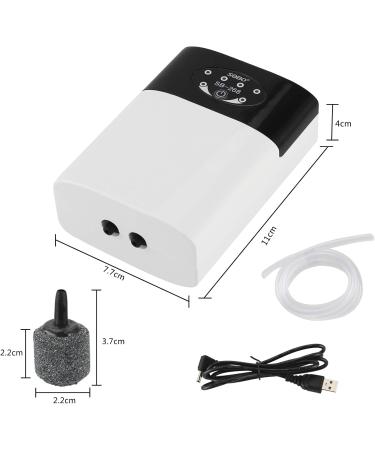 Iwilcs Portable Aquarium Air Pump - USB Oxygen Pump Quiet Membrane Pump - 2*3L/min Flow Ideal for Aquarium Accessories - Buy Online on GoSupps.com