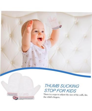 Beavorty 2 Pairs anti-eating gloves finger sucking stop gloves baby nail biting stop guard gloves baby essentials for newborn pacifiers boy essentials No Scratch Gloves Stop Thumb Sucking - Buy Online on GoSupps.com