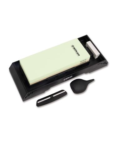 B ker Solingen Kombi Wasserstein Sharp Station 1000/6000 - Professional pulling stone for knife - premium wet grinder Wetzstein - double -sided water stone - grinding stone set with 20 angle lead