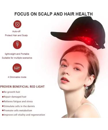 oiakus Red Light Therapy Cap Portable Hair Growth Cap Red Light Therapy for Hair Loss 70 LEDs 2 Adjustable Vibration Levels - Buy Online on GoSupps.com