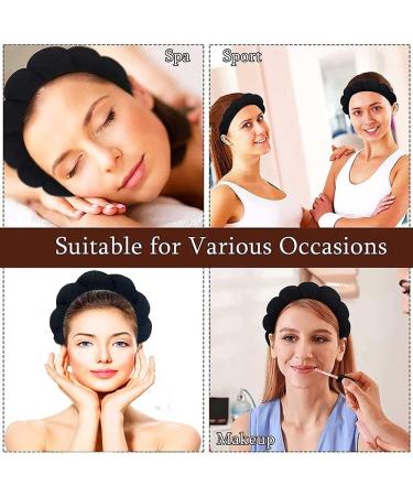 Puffy Makeup Headband Sponge Spa Headband Sponge Terry Towel Cloth Fashion Facial Makeup Hair Wrap for Skincare Makeup Removal Face Washing Facial Mask Shower Women Girls Hair Accessories - Buy Online on GoSupps.com