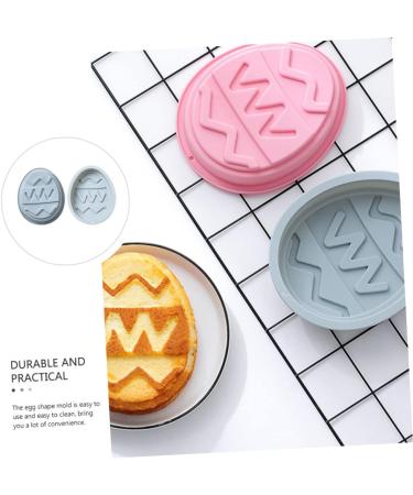 Zerodeko 2pcs Cake Silicone Mold Egg Shaped Mold Tuile Molds Silicone DIY Baking Moulds Easter Bunny Egg Silicone Easter Eggshell Semi Sphere Silicone 3D Silicone Mold Food Silica Gel Fudge 19.9x16.4cm Blue - Buy Online on GoSupps.com
