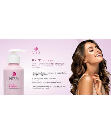 NYUS Intense Protein Hair Treatment 10.14 fl oz - Organic Sulfate-Free & Paraben-Free - Shine & Softness For All Hair Types - Cruelty-Free Hair Repair - Buy Online on GoSupps.com