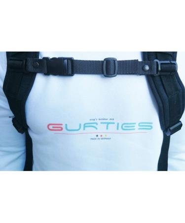 Gurties Breast Belt for Backpack - Adjustable Slide Attachment for Kids & Adults - Made in Germany (Black) - Buy Online on GoSupps.com