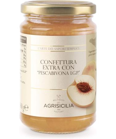 Italian Gourmet E.R. Agrisicilia Confetura Pescabivona I.G.P. Extra Jam with "Pfirsich of Bivona I.G.P" Premium Sicilian Fruits Handmade 3 x 360 g + Italian Gourmet Pulp 400 g - Buy Online on GoSupps.com