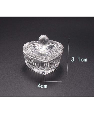 2-Piece Clear Nail Art Acrylic Liquid Powder Dappen Dish Bowl Set with Lid - Glass Crystal Cups for Nail Techs - Buy Online on GoSupps.com