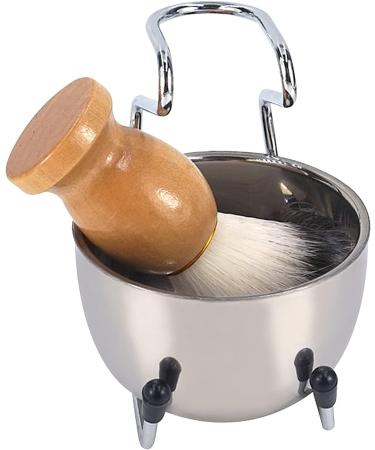 Premium 3-Part Men's Shaving Set | Edestahl Shaving Brush Bowl & Stand | Perfect Gift for Wet Shaving Enthusiasts - Buy Online on GoSupps.com