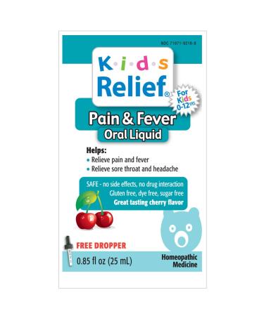 Kids Relief Pain & Fever Oral Solution 0.85oz - Fast-Acting Relief for Children - Buy Online on GoSupps.com