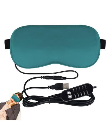 Warm Eye Compress | Eye Heat Compress | Eyes Relaxing | Electric Eyes Warming Pad with Adjustable Temperature Sleep Eye Eyes Heat Compress with Strap for Comfort Green