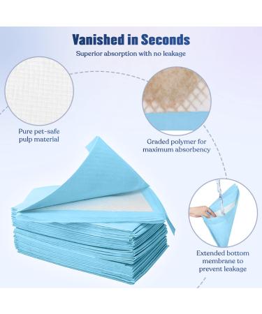 BACTIM Puppy Pads Pack of 50 Super Absorbent Disposable Dog and Puppy Training Pads (60 x 45cm) Multi Layered Leakproof Odour Locking Toilet Trainer Pee Mat for Small to Large Size Pet Incontinence - Buy Online on GoSupps.com