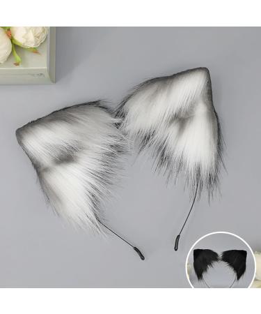amangul Cosplay Ear Headband Woman Students Carnivals Anime Character Hairband Ear Headbands Plush Christmas Hair Hoop(White Powder) - Buy Online on GoSupps.com