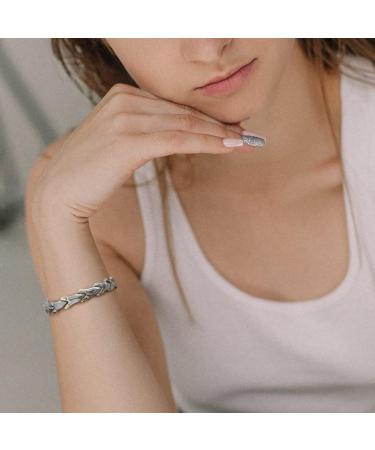 Rainso Magnetic Beams for Women | Elegant Silver Gold Titanium Steel Spanner Patte | Adjustable Size Magnetic Band with Gift Box - Buy Online on GoSupps.com