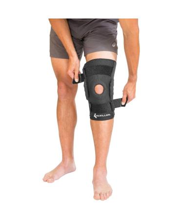 Mueller Hinged Wraparound Knee Brace - Black Large/X-Large | Best Support for Knee Pain & Injury Recovery - International Shipping Available - Buy Online on GoSupps.com