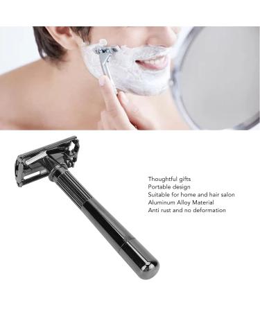 Double-Sided Safety Razor for Men - Ergonomic Aluminum Alloy Holder for Home & Travel - Buy Online on GoSupps.com
