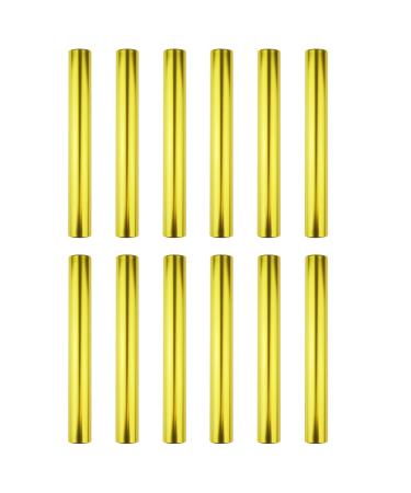 Miokun 12 Pieces Aluminum Relay Batons Track Batons Field Race Batons for Outdoor Field Race Tools Gold