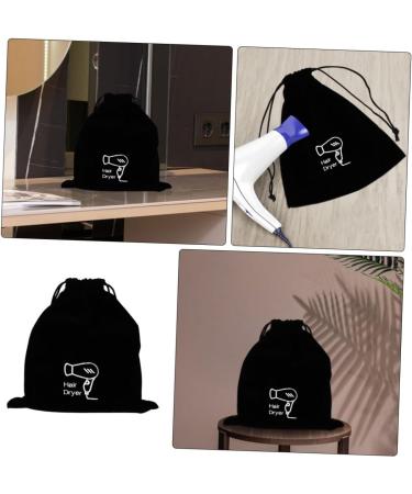FOMIYES 2pcs Velvet Bag Hairdryer Bag Hair Dryer Attachments Storage Blow Dryer Bag Makeup Brush Bag Flannel 30.00X26.00X0.50CM Black - Buy Online on GoSupps.com