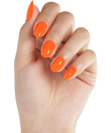 Bluesky Gel Nail Polish Orange Hot Chilli A111 Bright Fire Orange Long Lasting Chip Resistant 10 ml (Requires Curing Under UV LED Lamp) - Buy Online on GoSupps.com