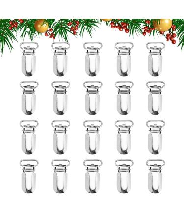 50 Metal Tights Baby Bibs Clips - Stocking Holder & Pacifier Straps | Buckle Clips for Men - White Overall Braces - Buy Online on GoSupps.com
