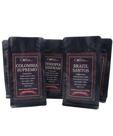 Coffeenes Coffee Beans 8 x 100 g - Assortment of Coffee Beans 8 Flavors - Tasting Box - Arabica Coffee Beans - Coffee Bean Gift Box