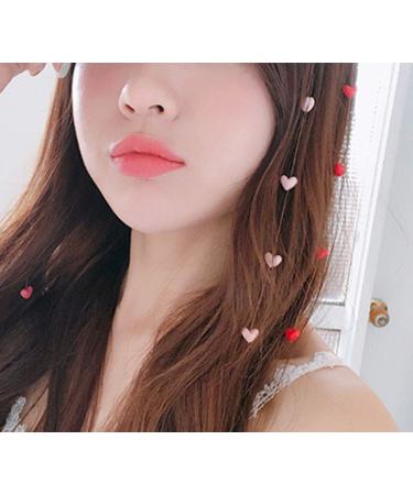Handmade Streamline Hair Extensions Set with Love Heart Bead - Set of 3 Hair Clip Pins for Women - Buy Online on GoSupps.com