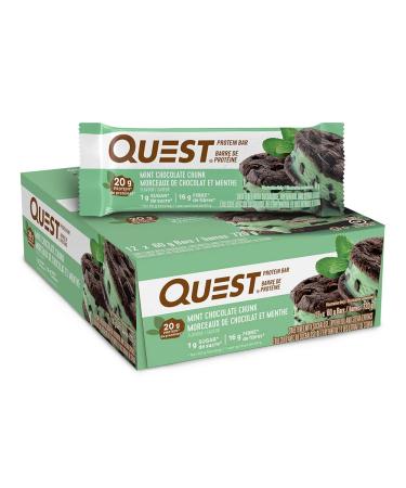 Quest Nutrition Bar Mint Chocolate Chunk 12/Box 720 g - Buy Online on GoSupps.com