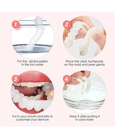 2 PCS Fake Teeth Dentures for Men and Women - Temporary Dental Veneers for Repair - Comfortable and Natural - Protect Your Teeth, Regain Your Confident Smile - Buy Online on GoSupps.com