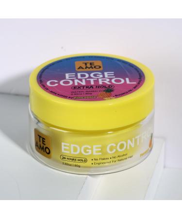 Te Amo Edge Control Gel 2.82oz - Extra Hold No Flaking Water-Based with Vitamin E | Apple & Pineapple Scent | All Hair Types - 24hr Hold - Buy Online on GoSupps.com