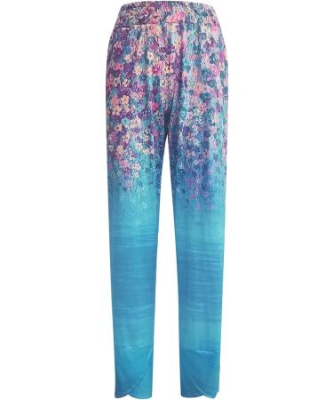 NLOMOCT Women's Black Cotton Linen Pants | Elastic Waist Drawstring | Casual Loose Trousers | High Rise | Small | Z1-blue - Buy Online on GoSupps.com
