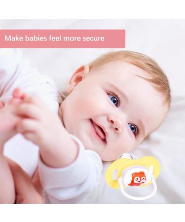 Silicone Pacifier Set for Babies Soft BPA-Free Knobbed Design Dustproof Cover 0-18 Months - Yellow & Pink - 2 Pack - Buy Online on GoSupps.com