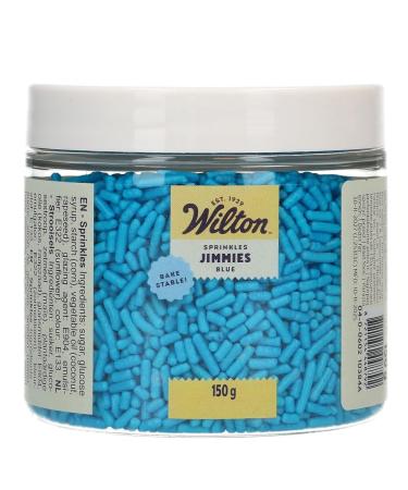 Wilton Wilton Jimmies Blue 150g Pack of Colourful Candy Bags for Muffins Biscuits Cupcakes Cookies and Cakes