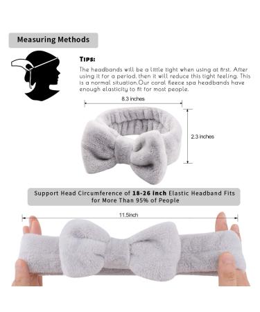 TOBATOBA 8 Pack Soft Bow Spa Headband for Women - Cute Fluffy Headbands for Washing Face and Makeup - Solid Color Head Wraps for Shower, Yoga, Sports - Buy Online on GoSupps.com