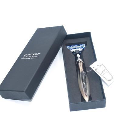Buy Parker Razor Plane with Oxenhorn Handle & Mach 3-Compatible Blades - Three Blades Included International Shipping Available - Buy Online on GoSupps.com