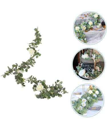 Zerodeko 3pcs Artificial Rattan Peony Garland Summer Front Door Wreath Arch Decor Fake Eucalyptus Garland Artificial Flower Eucalyptus Garland White Greenery Money Leaf Hanging Silk Flower Greenx3pcs 200X3.5CMx3pcs - Buy Online on GoSupps.com