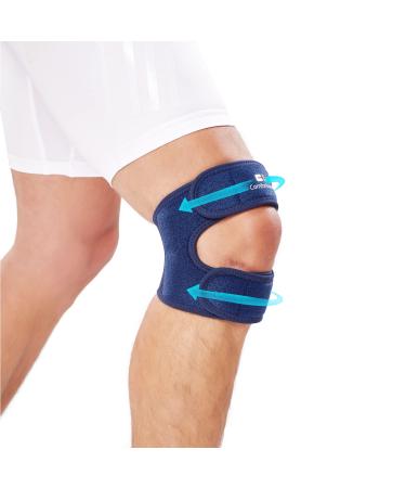 Comforband Dual Strap Knee Patella Brace for Knee Pain Relief  Runner s Knee  Jumper s Knee  Gym Exercise  Patellar Tendonitis  Osgood-Schlatter  Sports Injury Recovery  Joints and Muscles Support  for Men and Women (Nav...